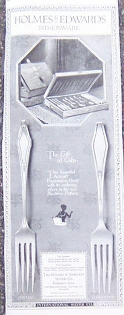 Advertisement - Holmes and Edwards Silverware 1921 Advertisement