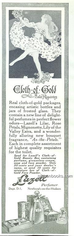 Image for 1916 LADIES HOME JOURNAL LAZELL PEFUMER CLOTH OF GOLD ADVERTISEMENT
