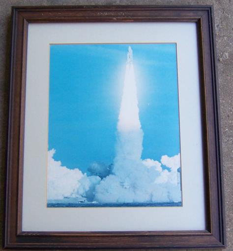 Image for FRAMED PHOTOGRAPH OF SPACE SHUTTLE LIFT OFF