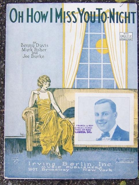 Sheet Music - Oh How I Miss You to-Night