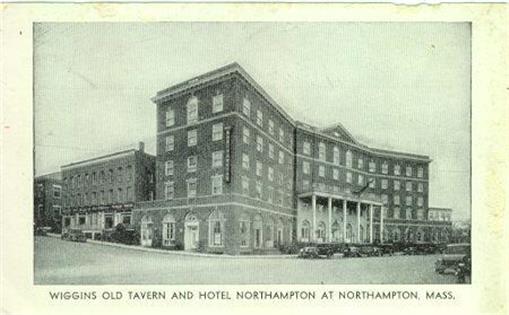 Postcard - Wiggins Old Tavern and Hotel Northampton at Northampton, Massachusetts