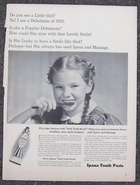 Image for 1940 IPANA TOOTH PASTE LIFE MAGAZINE ADVERTISEMENT