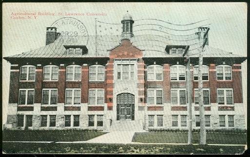 Postcard - Agricultural Building, St. Lawrence University, Canton, New York
