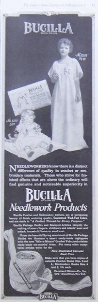 Image for 1917 LADIES HOME JOURNAL BUCILLA NEEDLEWORK PRODUCTS MAGAZINE ADVERTISEMENT