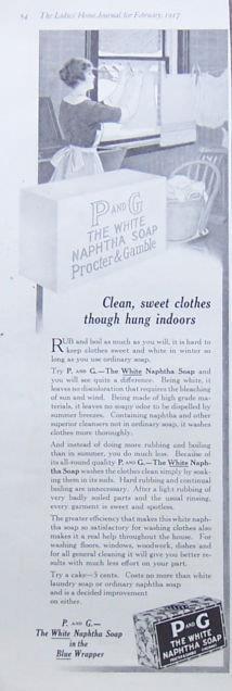 Advertisement - 1917 Ladies Home Journal Advertisement for P and G White Naphtha Soap