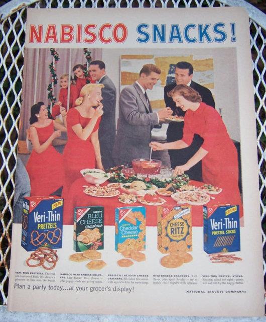 Advertisement - 1956 Nabisco Snacks for Holidays Magazine Advertisment