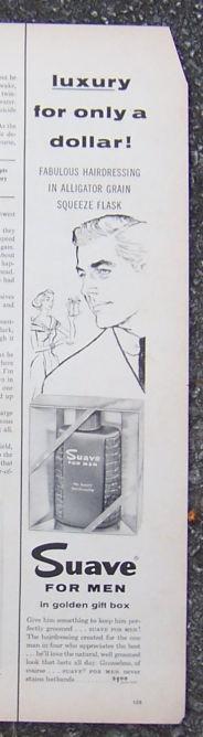 Advertisement - 1956 Suave for Men Life Magazine Advertisement