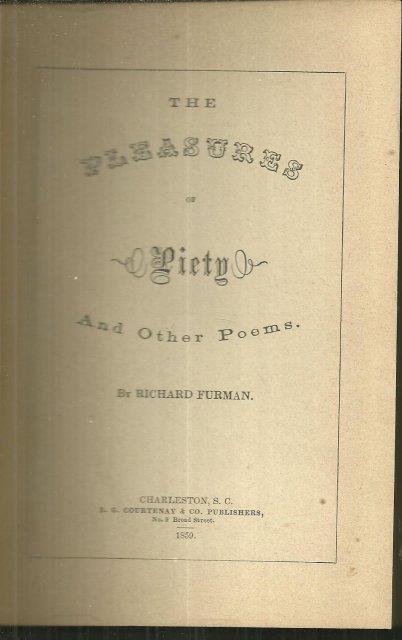 Furman, Richard - Pleasures of Piety and Other Poems