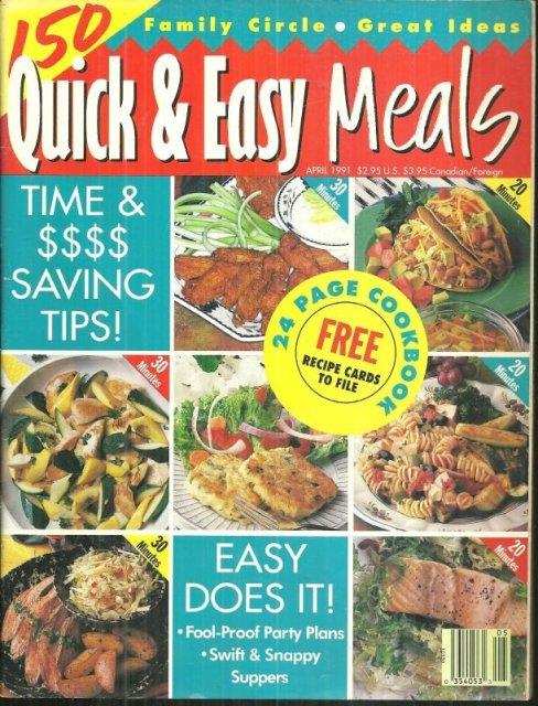 Image for 150 QUICK AND EASY MEALS APRIL 1991