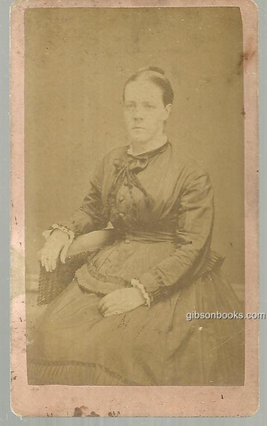 Photograph - Lady in Black Gown from Terra Haute, Indiana Cabinet Card
