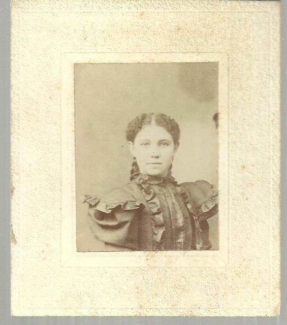 Photograph - Lady in Dress and Braids Cabinet Card
