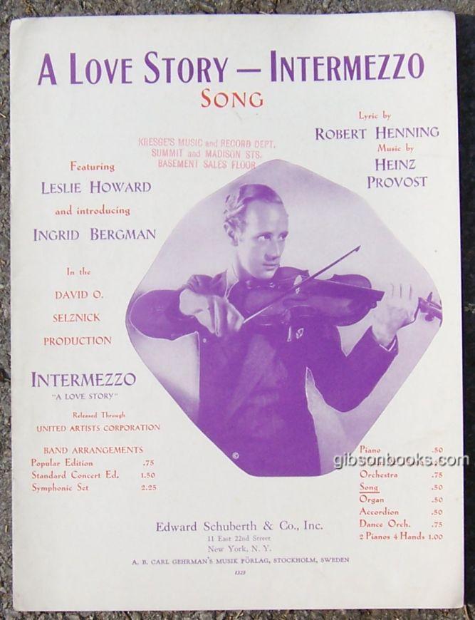 Sheet Music - Love Story-Intermezzo Song
