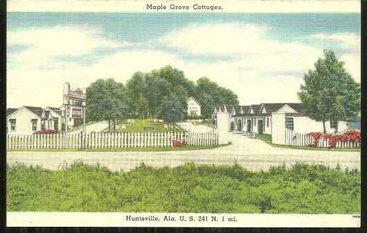 Postcard - Maple Grove Cottages, Huntsville, Alabama