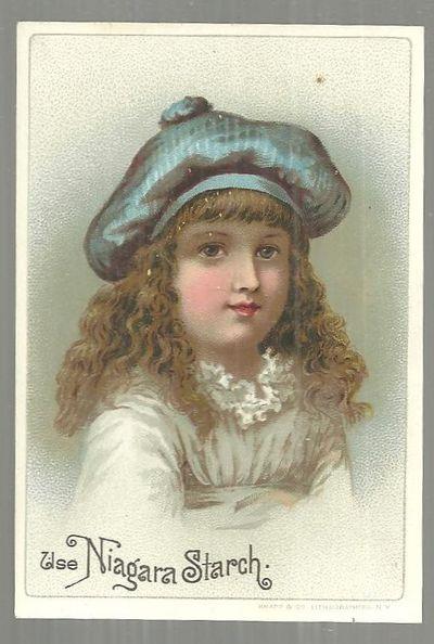 Advertisement - Victorian Trade Card for Niagara Starch with Little Girl