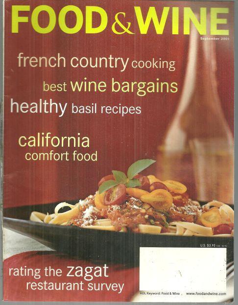 Image for FOOD AND WINE MAGAZINE SEPTEMBER 2001