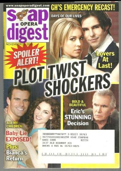 Soap Opera Digest - Soap Opera Digest November 29, 2005