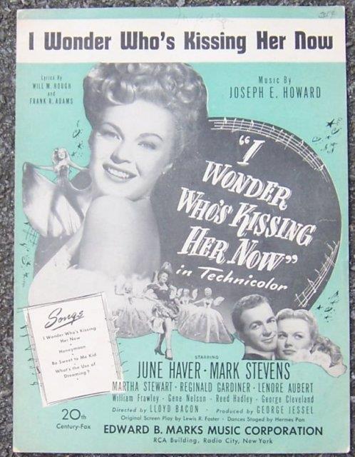 Sheet Music - I Wonder Who's Kissing Her Now