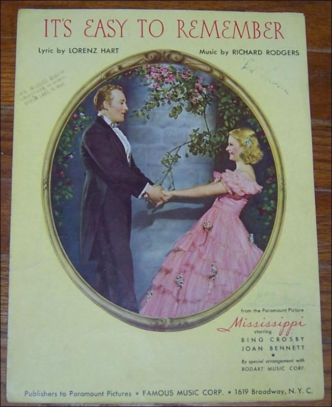 Sheet Music - It's Easy to Remember
