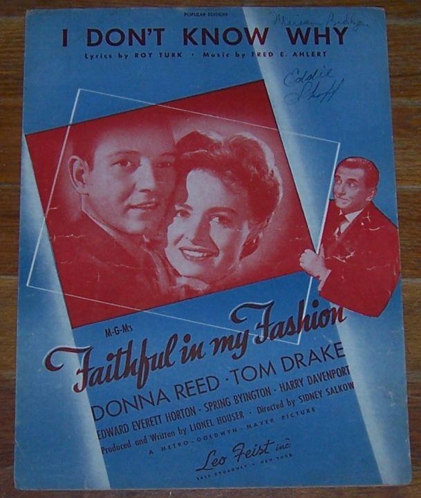 Sheet Music - I Don't Know Why