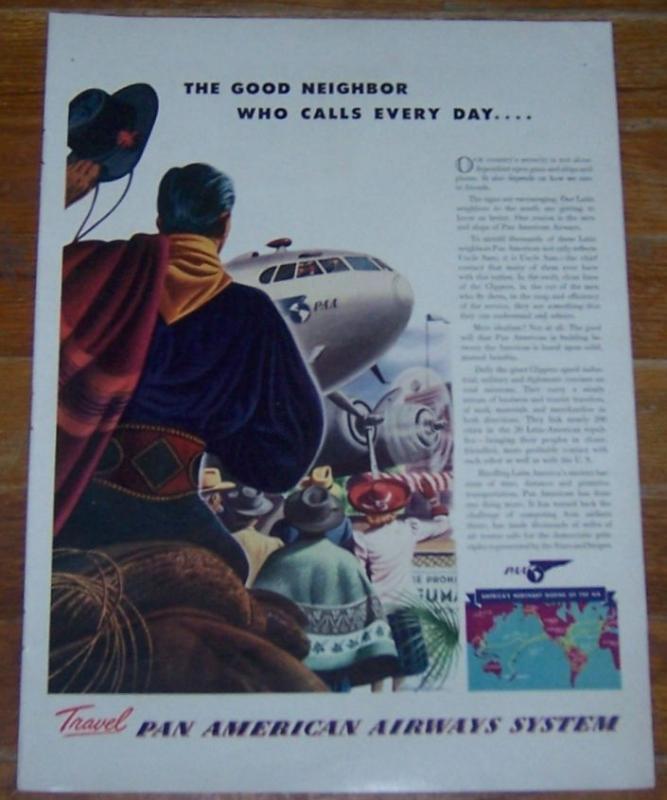 Advertisement - 1941 Pan American Airways World War Ii Life Magazine Color Advertisement
