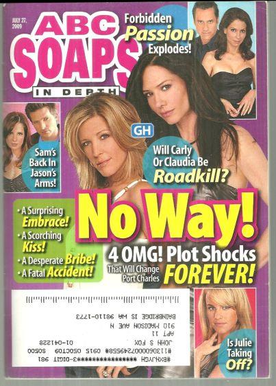 Image for ABC SOAPS IN DEPTH MAGAZINE JULY 27, 2009