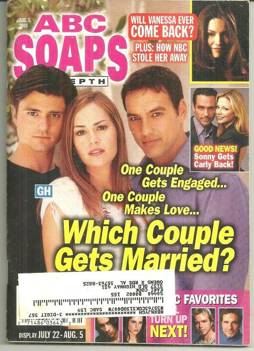 Image for ABC SOAPS IN DEPTH MAGAZINE AUGUST 5, 2003