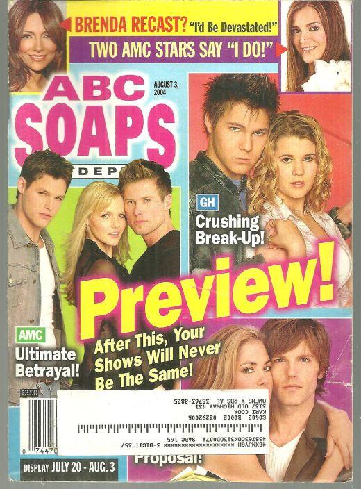 Image for ABC SOAPS IN DEPTH MAGAZINE AUGUST 3, 2004
