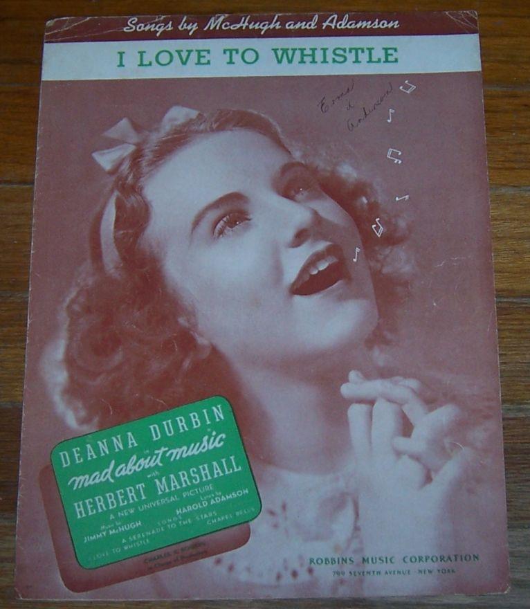Sheet Music - I Love to Whistle
