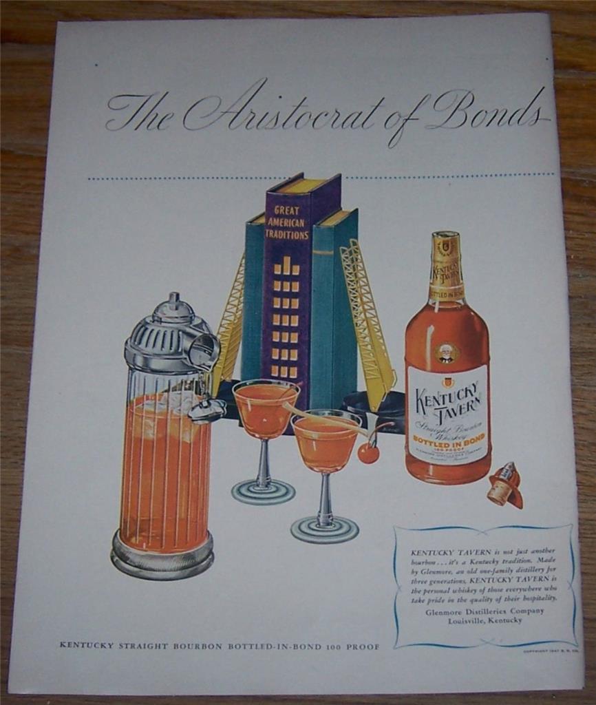 Advertisement - 1947 Kentucky Tavern Bourbon Life Magazine Color Advertisement