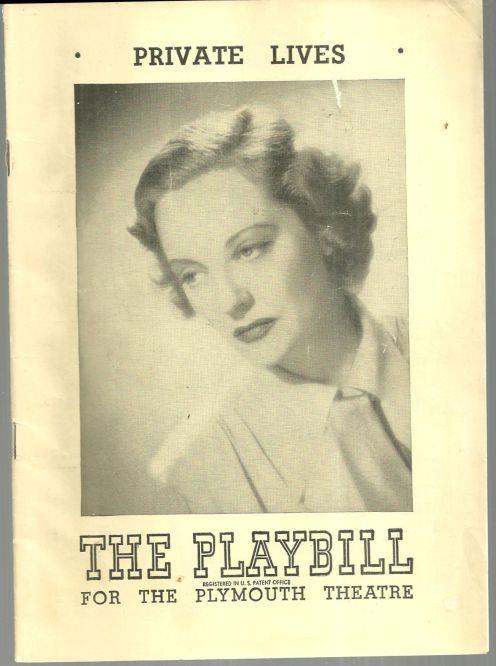 Playbill - Private Lives January 31, 1949