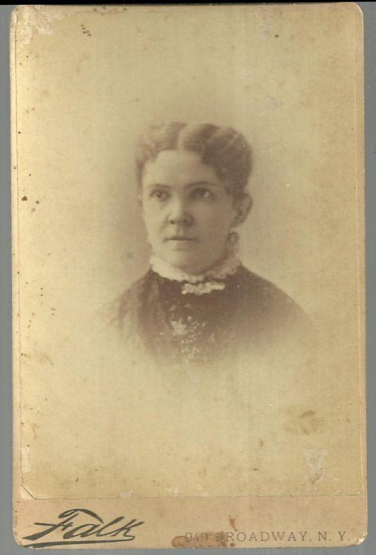 Image for CABINET CARD OF LADY FROM NEW YORK CITY