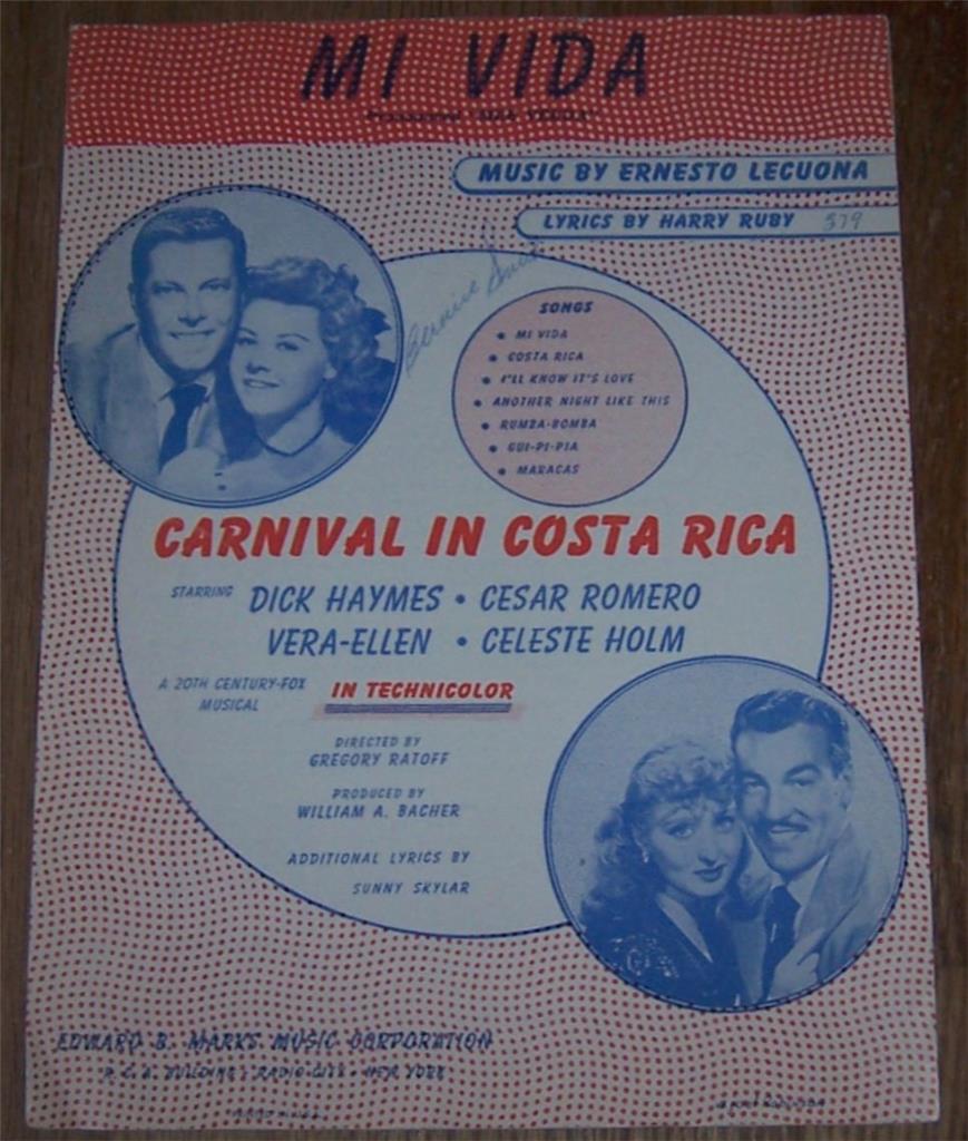 Sheet Music - Mi Vida