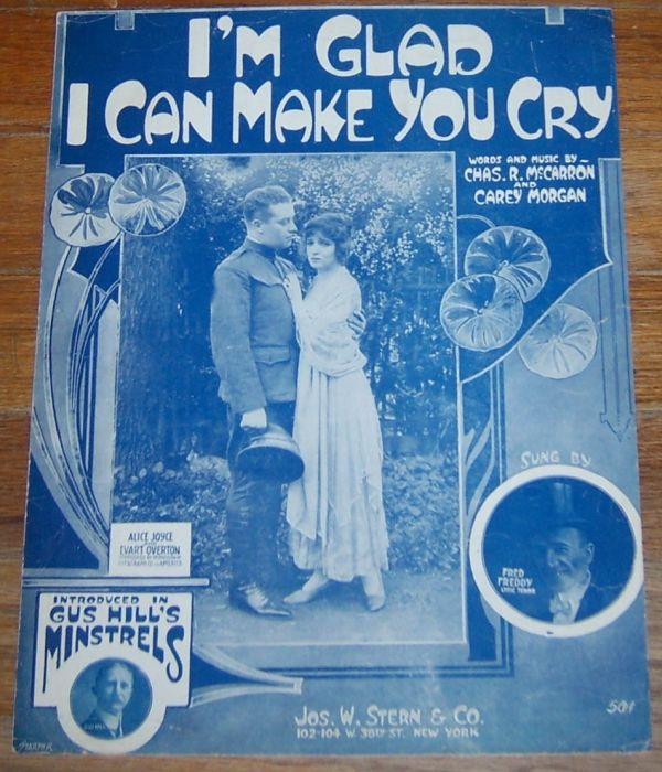 Sheet Music - I'm Glad I Can You Make You Cry