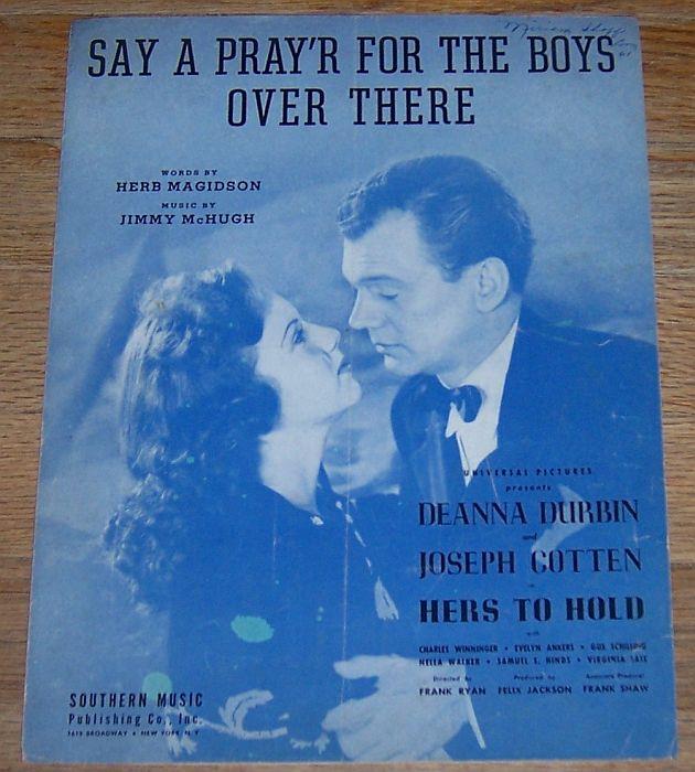 Sheet Music - Say a Prayer for the Boys over There