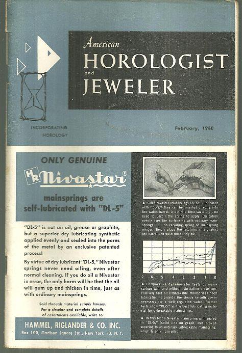 Image for AMERICAN HOROLOGIST AND JEWELER MAGAZINE FEBRUARY 1960