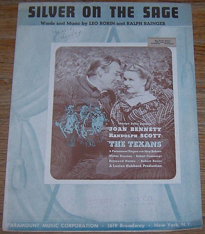 Sheet Music - Silver on the Sage