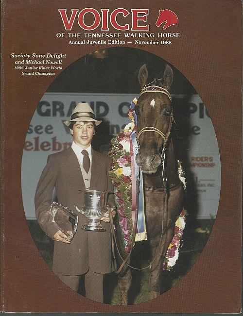 Image for VOICE OF THE TENNESSEE WALKING HORSE MAGAZINE NOVEMBER 1986 Annual Juvenile Edition
