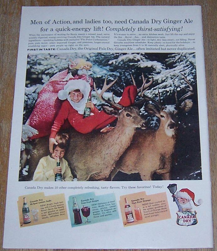 Advertisement - 1957 Canada Dry Life Magazine Color Christmas Advertisement