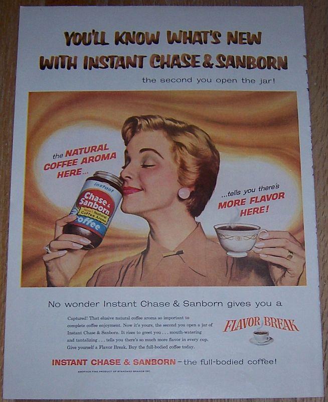 Advertisement - 1957 Chase and Sanborn Coffee Life Magazine Color Advertisement