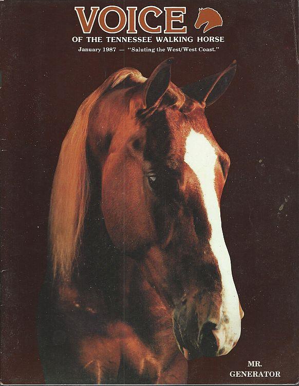Image for VOICE OF THE TENNESSEE WALKING HORSE MAGAZINE JANUARY 1987 Saluting the West/west Coast