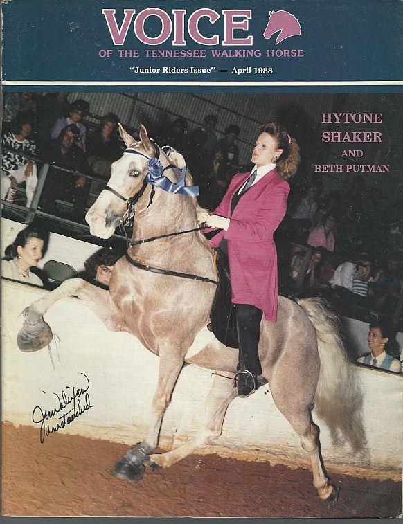 Image for VOICE OF THE TENNESSEE WALKING HORSE MAGAZINE APRIL 1988 Junior Riders Edition