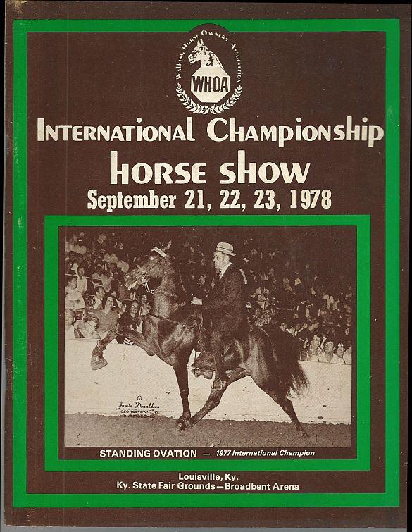 Image for OFFICIAL PROGRAM INTERNATIONAL CHAMPIONSHIP HORSE SHOW, SEPTEMBER 21, 22, 23, 1978