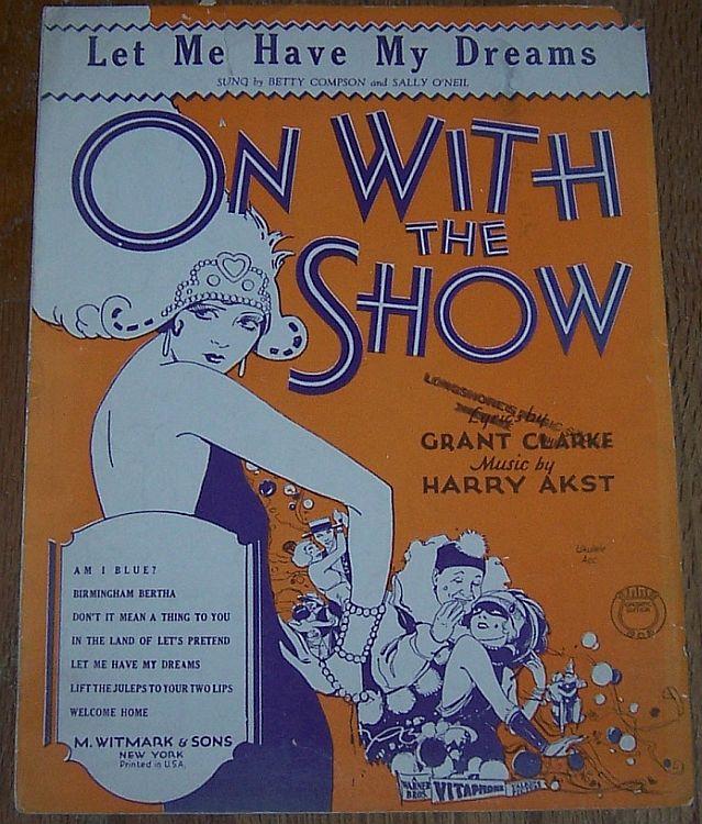 Sheet Music - Let Me Have My Dreams