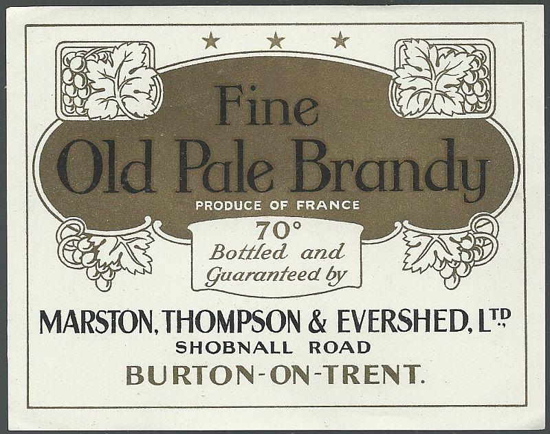 Advertisement - Vintage Label for Fine Old Pale Brandy