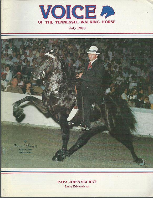 Image for VOICE OF THE TENNESSEE WALKING HORSE MAGAZINE JULY 1988