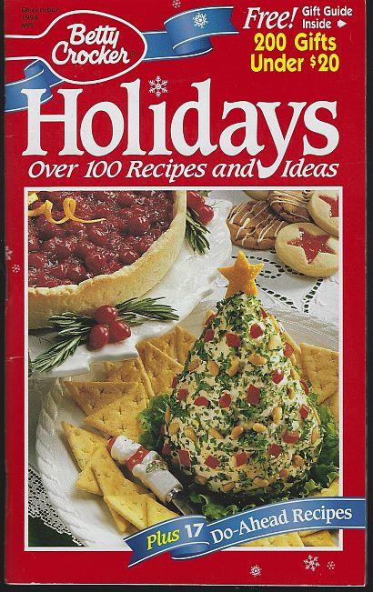 Image for HOLIDAYS Over 100 Recipes and Ideas November 1994