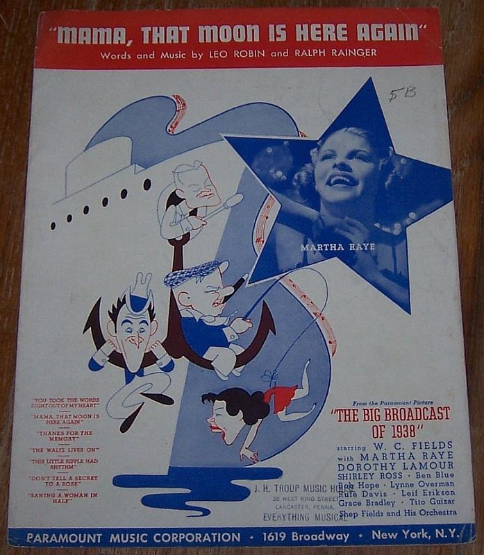 Sheet Music - Mama, That Moon Is Here Again