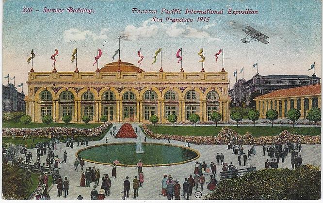 Postcard - Service Building, Panama-Pacific International Exposition, San Francisco, California