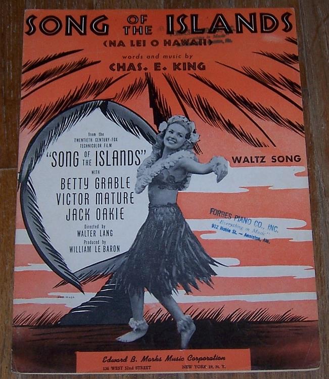 Sheet Music - Song of the Islands (Na Lei O Hawaii)