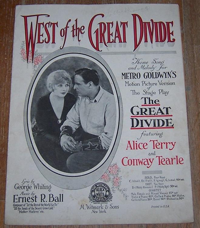 Sheet Music - West of the Great Divide